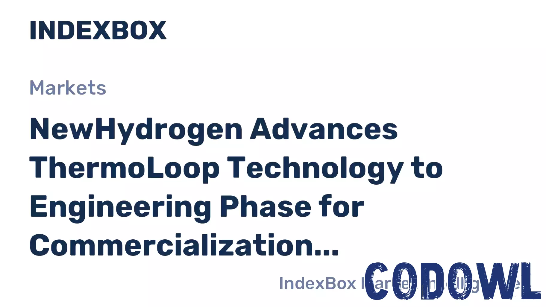 NewHydrogen Advances ThermoLoop Technology to Engineering Phase for Commercialization